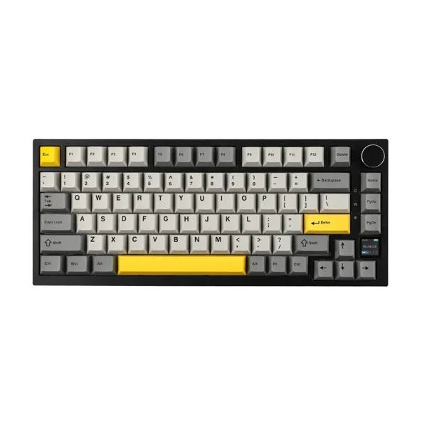 Ajazz AK820 Pro 75% Black Gray Yellow Wireless Mechanical Keyboard