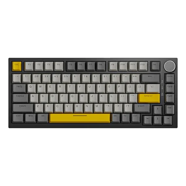 Ajazz AK820 Wired 75% Gray-White-Yellow Mechanical Keyboard